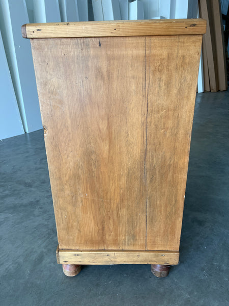English Pine Chest with Black Painted Pulls