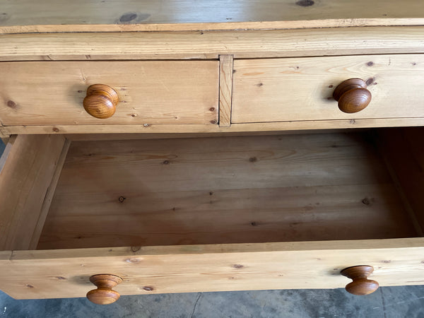 English Pine Chest with Contrasting Pulls