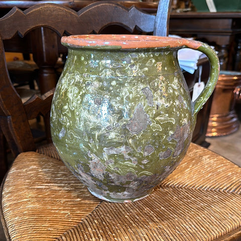 Large Green Pyrenees Jug with Marble Glaze