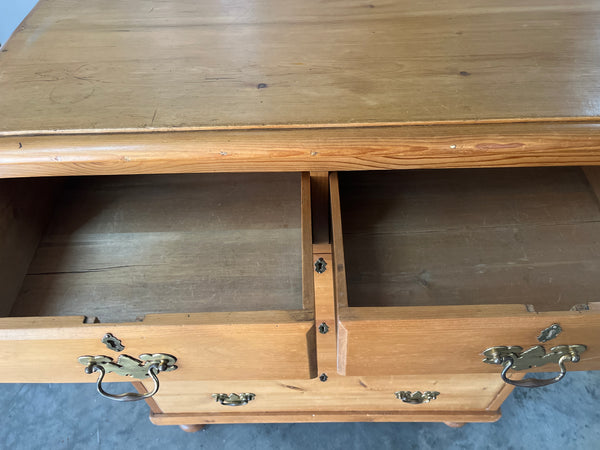 Pine Chest with Brass Pulls