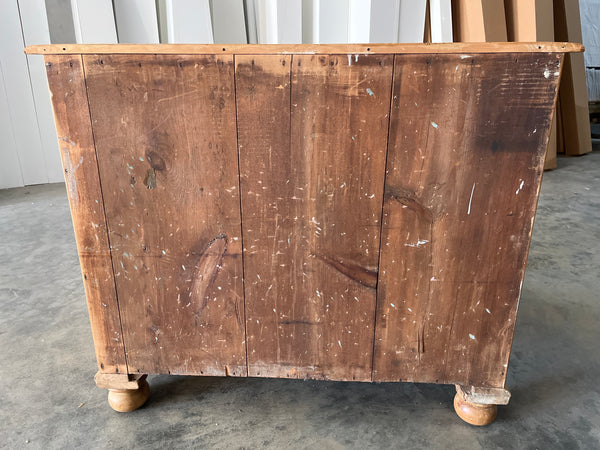 English Pine Chest with Pot Knobs
