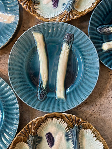 Asparagus Plate, Deep Blue
