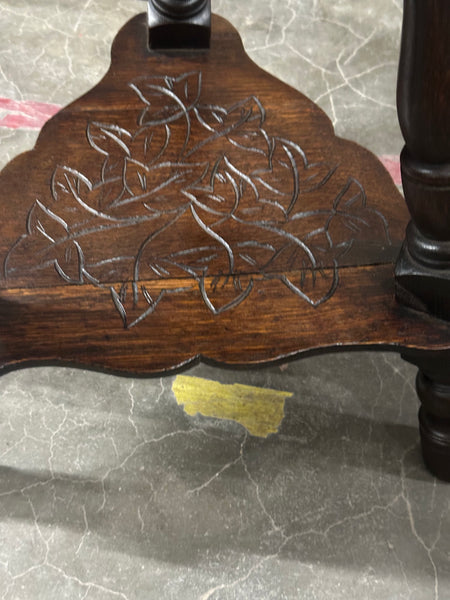 English Carved Oak Side Table