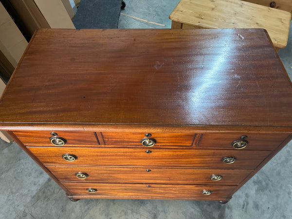 Victorian Mahogany Campaign Style Chest of Drawers