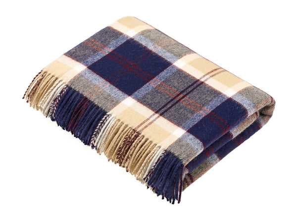 Tartan Plaid - Merino Lambswool Throw Blankets - Made in UK: Dress Stewart