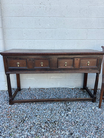 Antique Oak Two-Drawer Dresser Base