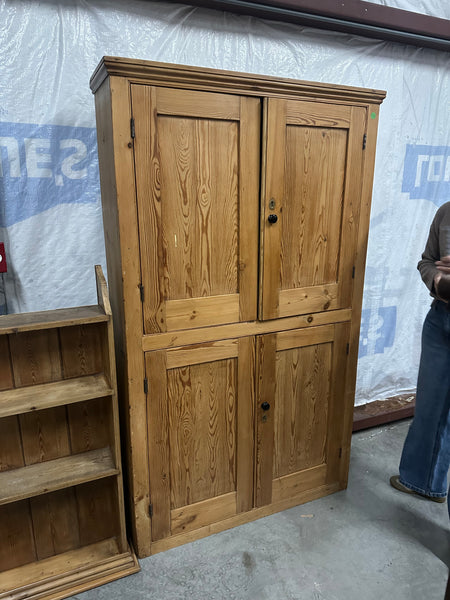 Georgian Pine 4-Door Scullery Cupboard