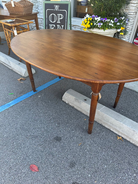French Cherry and Oak Oval Table