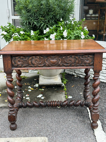 English Carved Oak Table