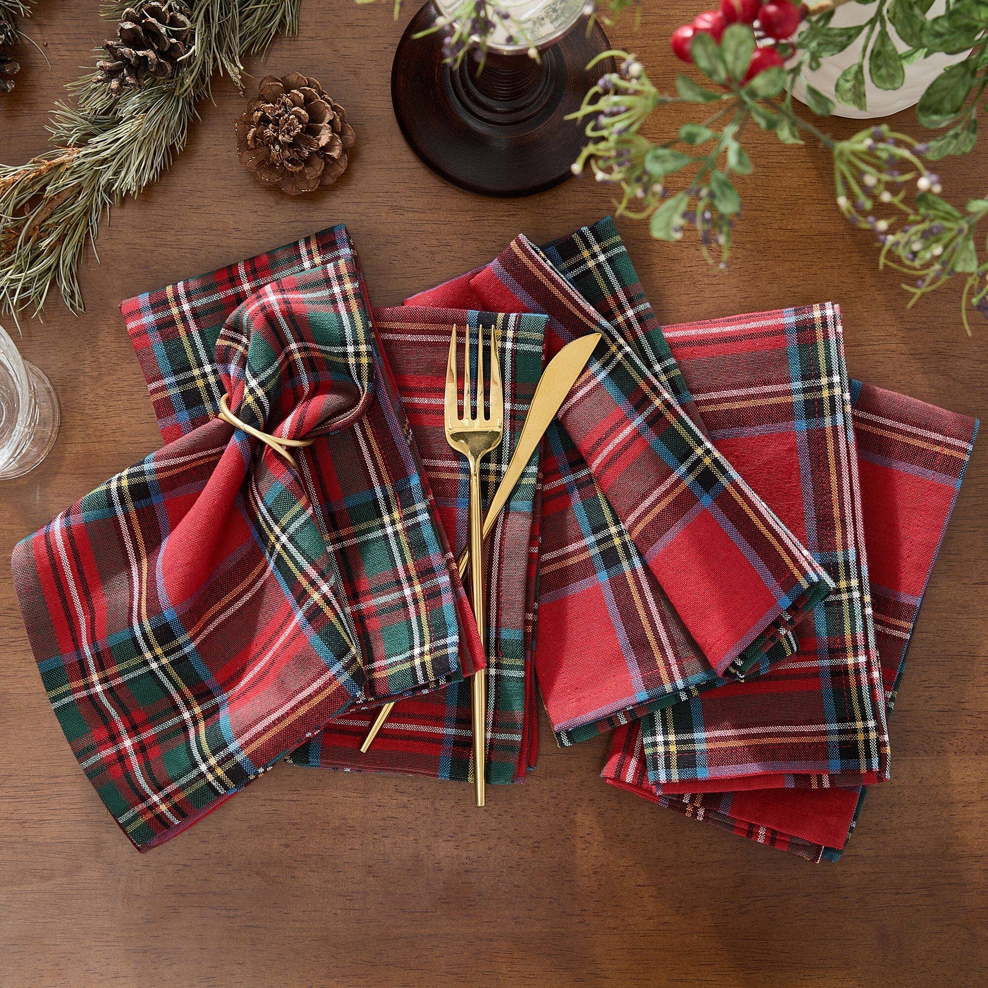 Stowe Tartan Plaid Napkins, Set of 4