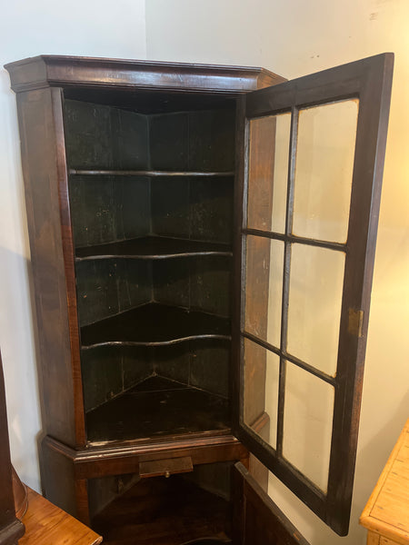 Walnut Corner Cupboard