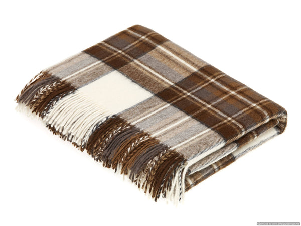 Tartan Plaid - Merino Lambswool Throw Blankets - Made in UK: Antique Royal Stewart