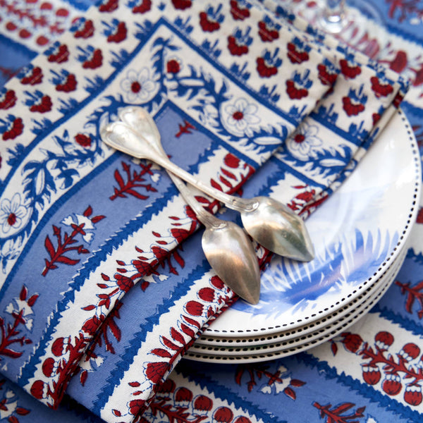Avignon Napkins Red & Blue Set of 6
