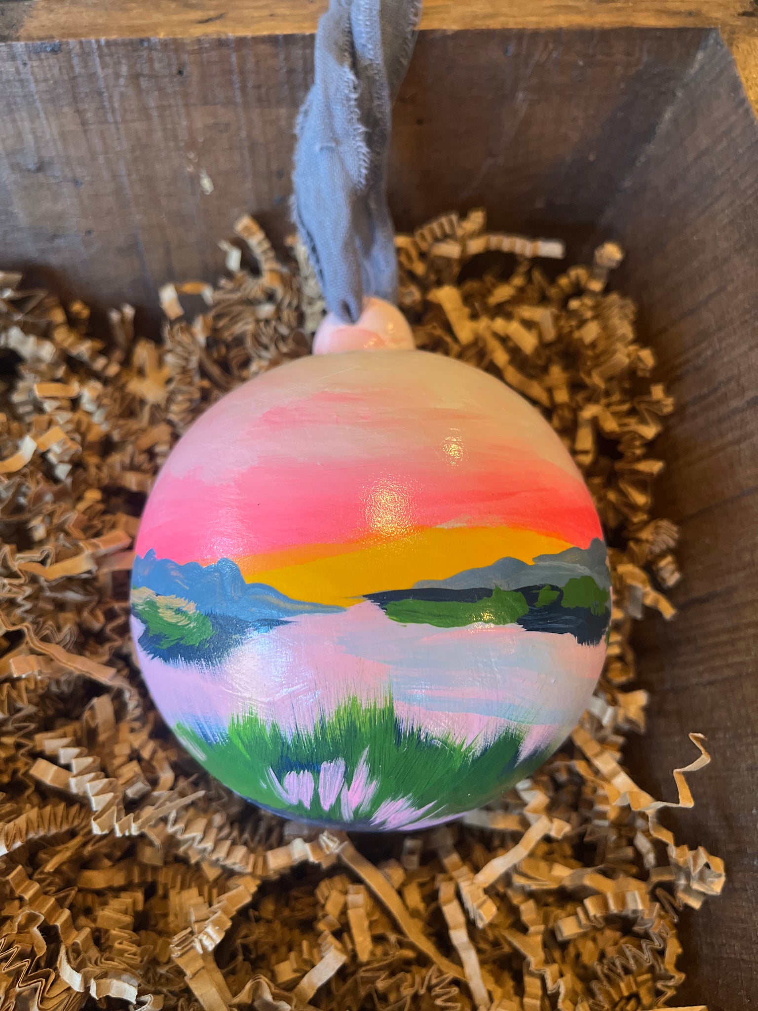 Hand Painted Marsh Ornaments, by Angela Hughes Zokan