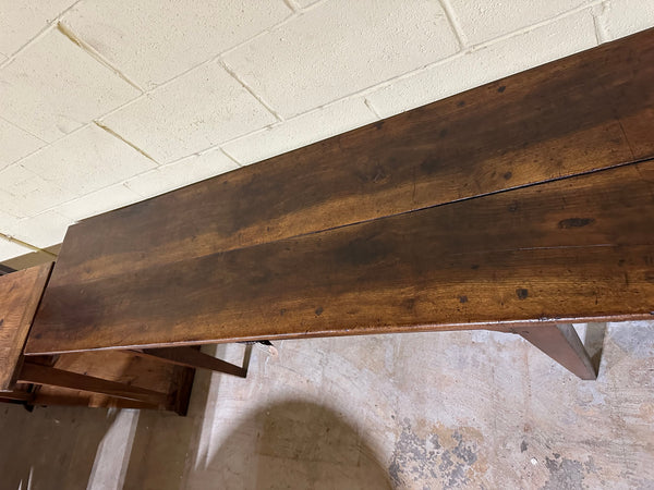 French Walnut and Oak Serving Table