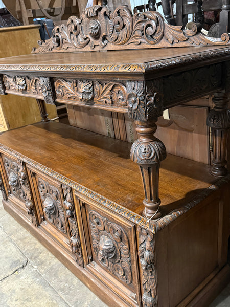 Victorian Carved Oak Buffet