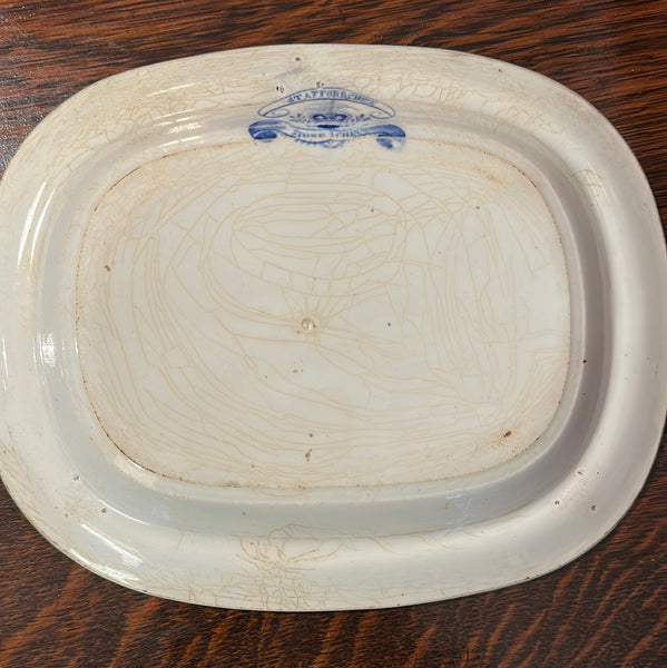 Small Blue Willow Platter, Staffordshire