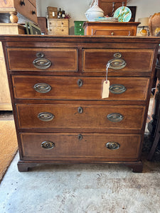 George III Oak Chest with Inlay