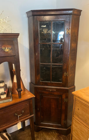 Walnut Corner Cupboard