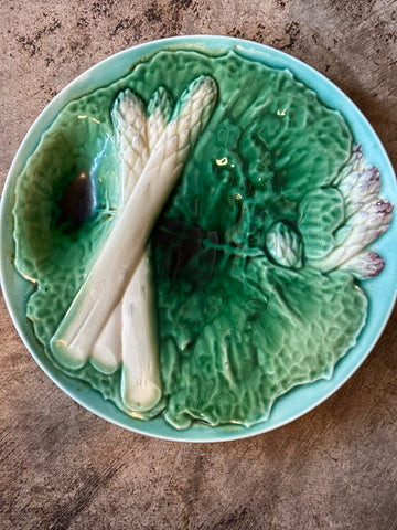 Turquoise & Green Asparagus Plate