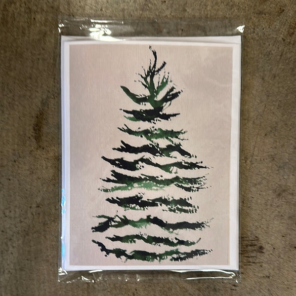 "Watercolor Christmas Tree" Notecards