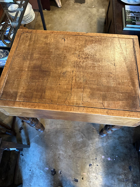 French Beech and Walnut Butcher Block