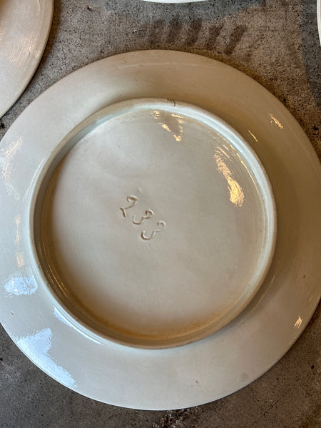 19th Century Luneville French Faience Majolica Asparagus and Artichoke Plate