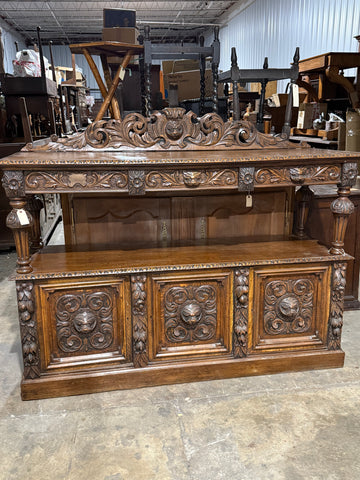 Victorian Carved Oak Buffet