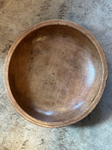 Hand Turned Shallow English Dairy Bowl