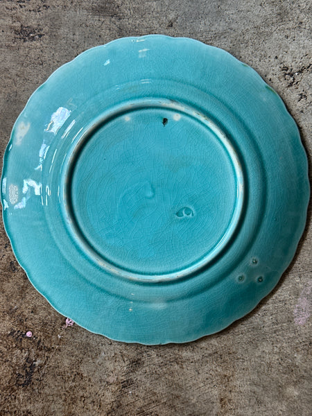 Majolica Plate with Flowers and Berries