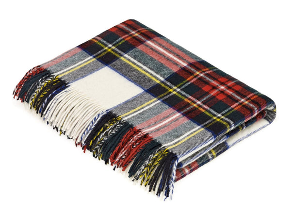 Tartan Plaid - Merino Lambswool Throw Blankets - Made in UK: Antique Royal Stewart