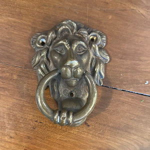 Brass Door Knocker, Lion's Head