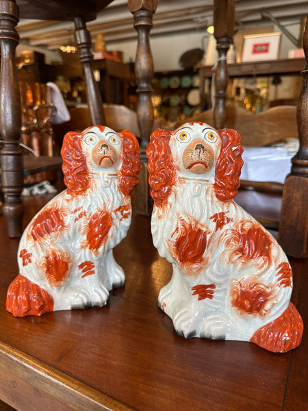 Pair of Red Staffordshire Dogs