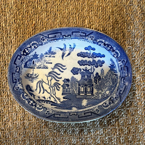 Oval Blue Willow Bowl