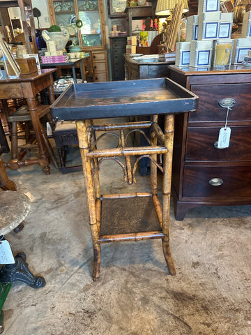 Bamboo Table with Lacquered Tray Top