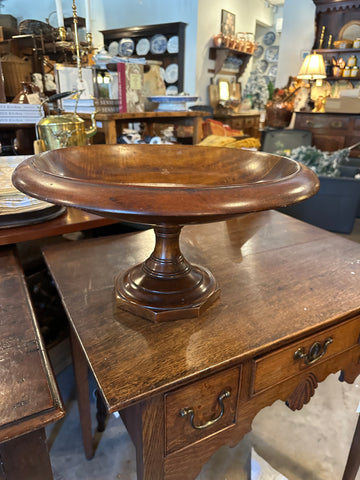 Large Walnut Pedestal Bowl
