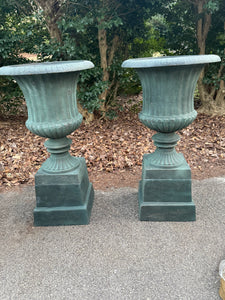 Fluted Urn on Plinth