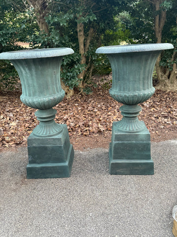 Fluted Urn on Plinth