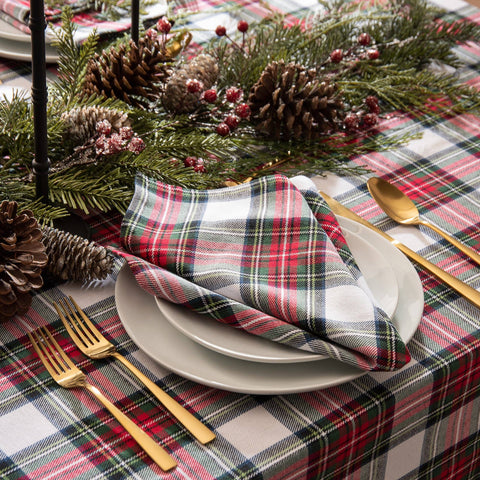 Holiday Plaid Napkins, Set of 4