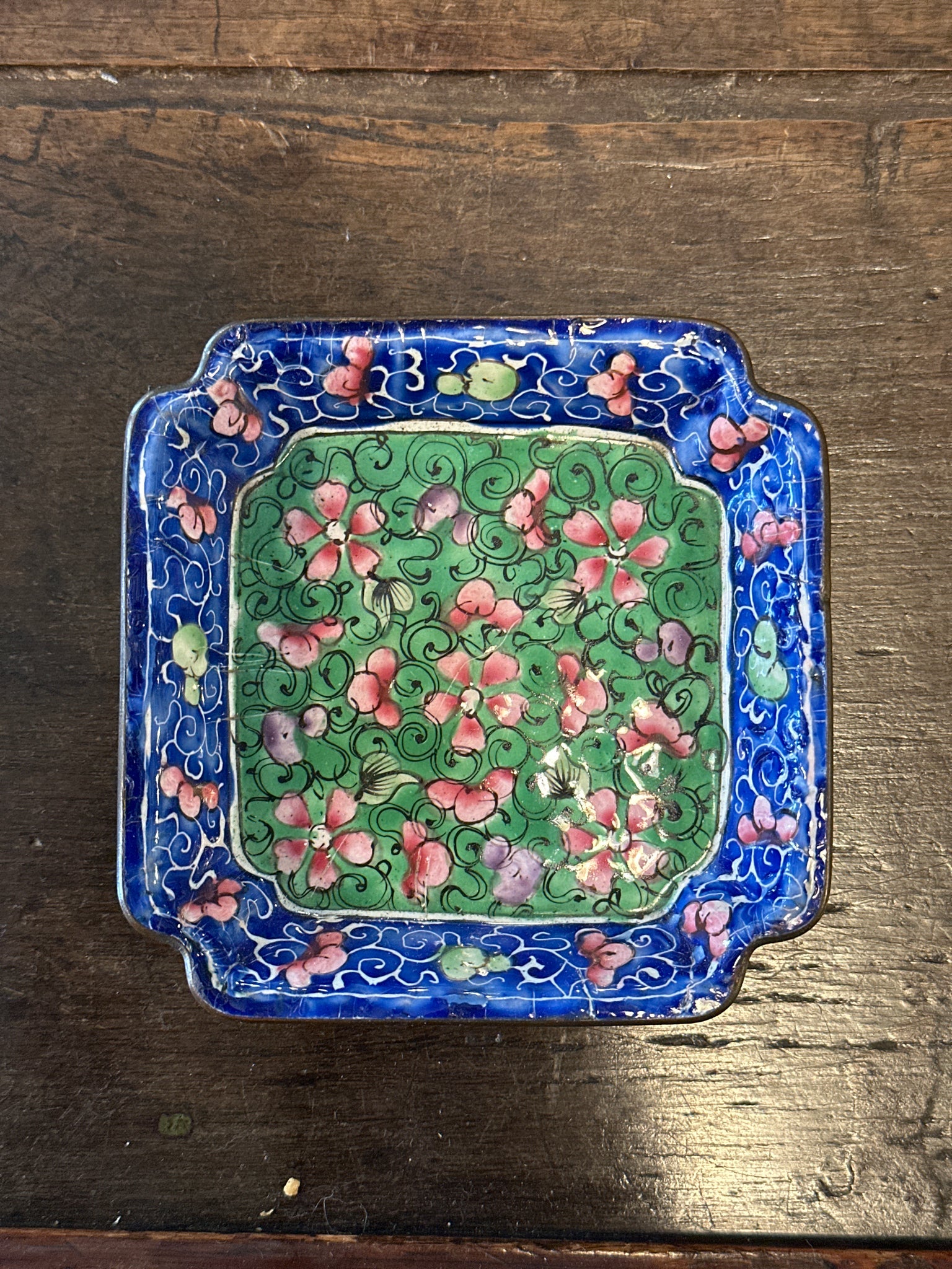 Small Blue and Green Dish