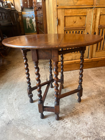 Small English Oak Gateleg Drinks Table