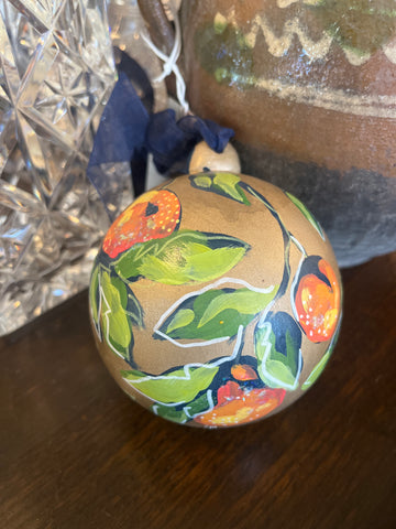 Hand Painted Fruit Ornaments, by Angela Hughes Zokan