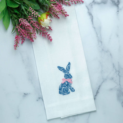 Toile Bunny Linen Towel