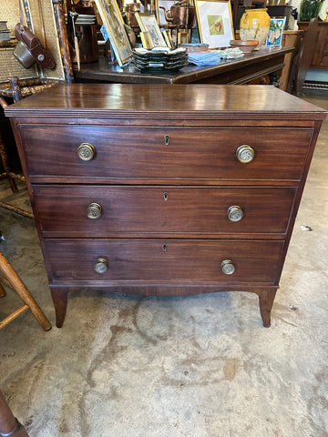 English Mahogany 3-Drawer Chest