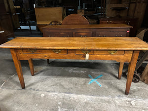 French Pine 2-Drawer Serving Table