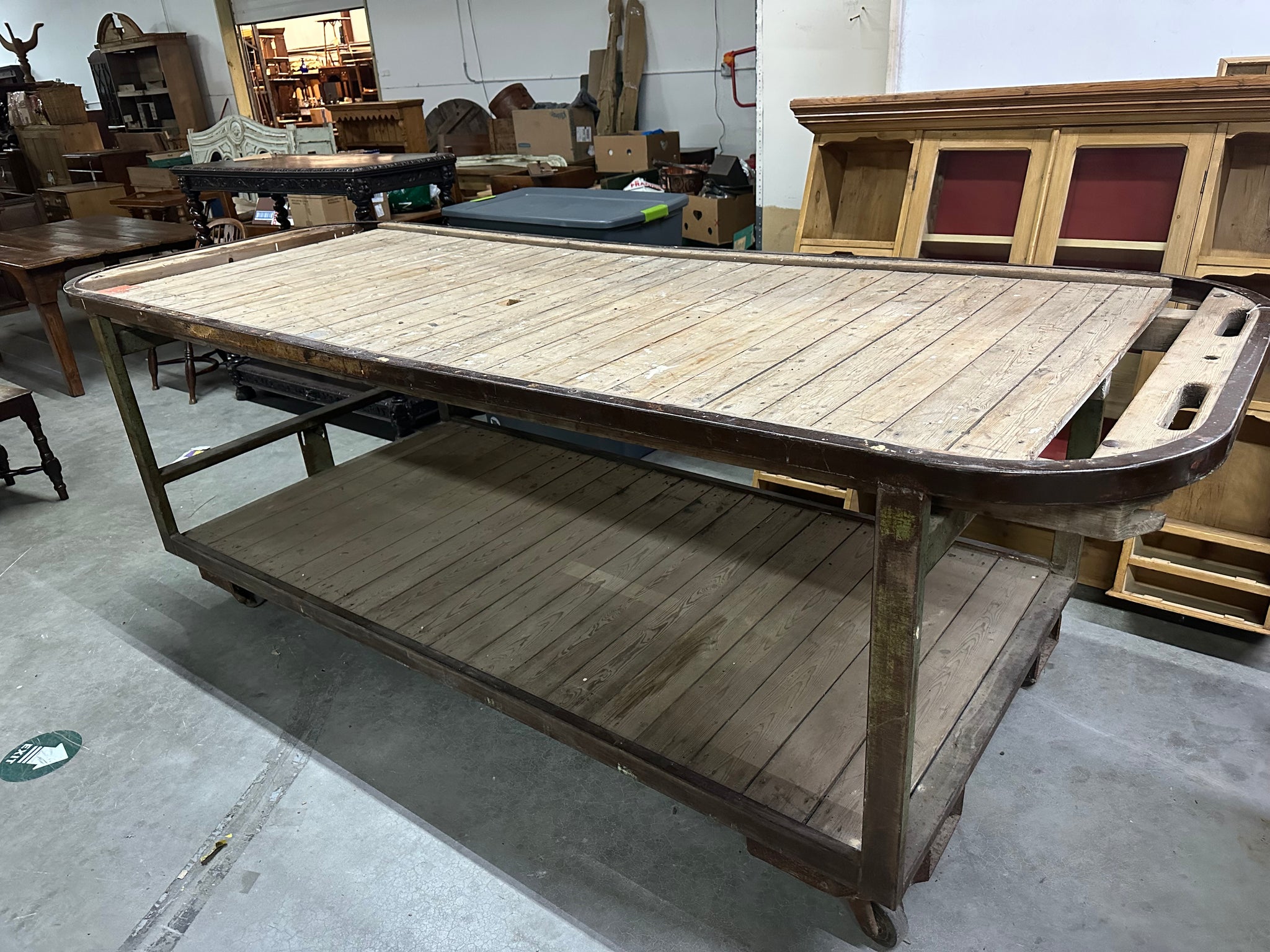 Dutch Steel and Pine Flower Cart