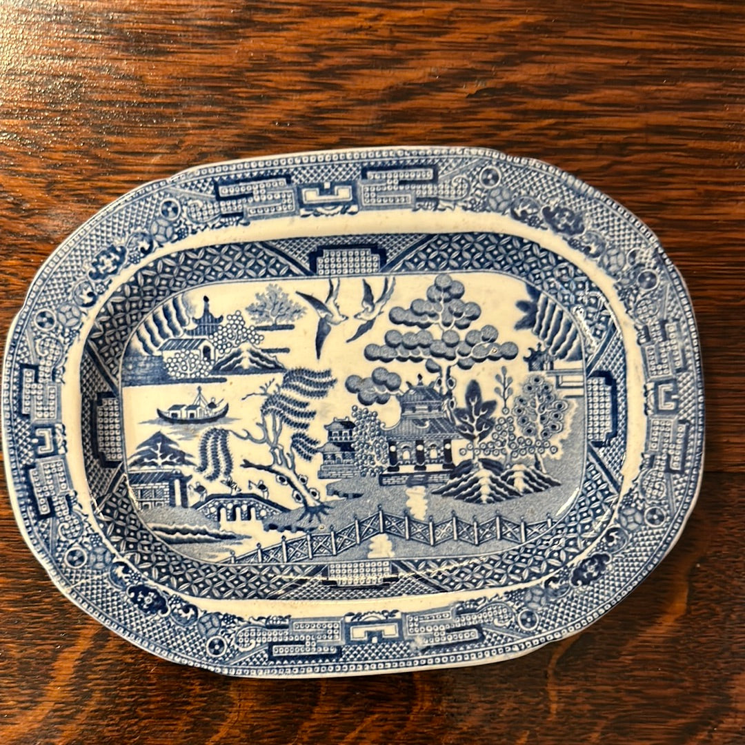 Small Blue Willow Platter