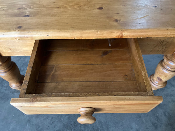 Small Pine Coffee Table with One Drawer
