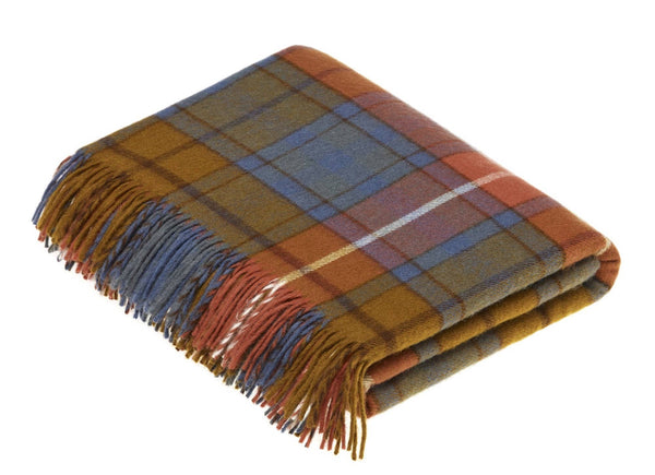 Tartan Plaid - Merino Lambswool Throw Blankets - Made in UK: Royal Stewart