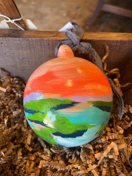 Hand Painted Marsh Ornaments, by Angela Hughes Zokan